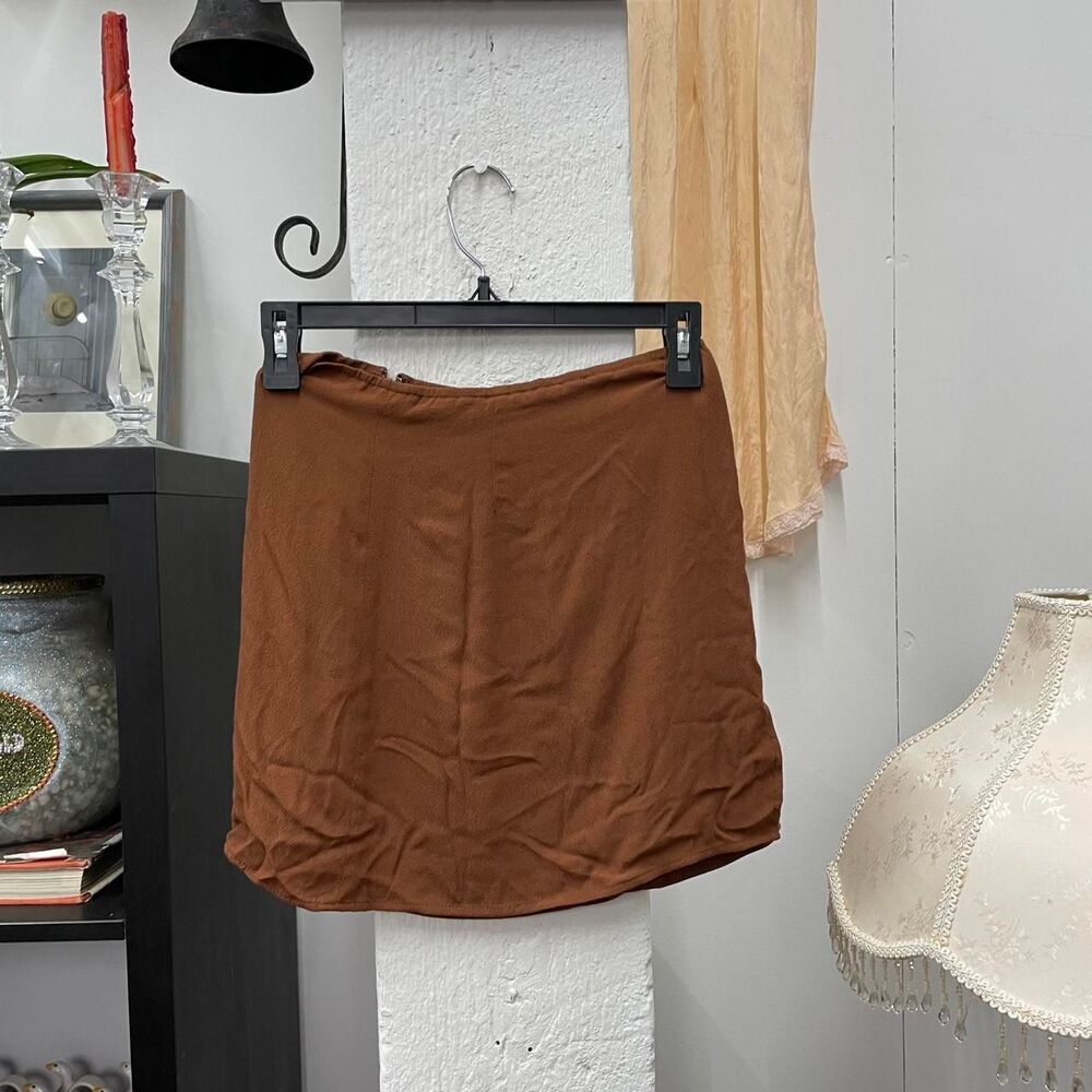 Women's Brown and Orange Skirt